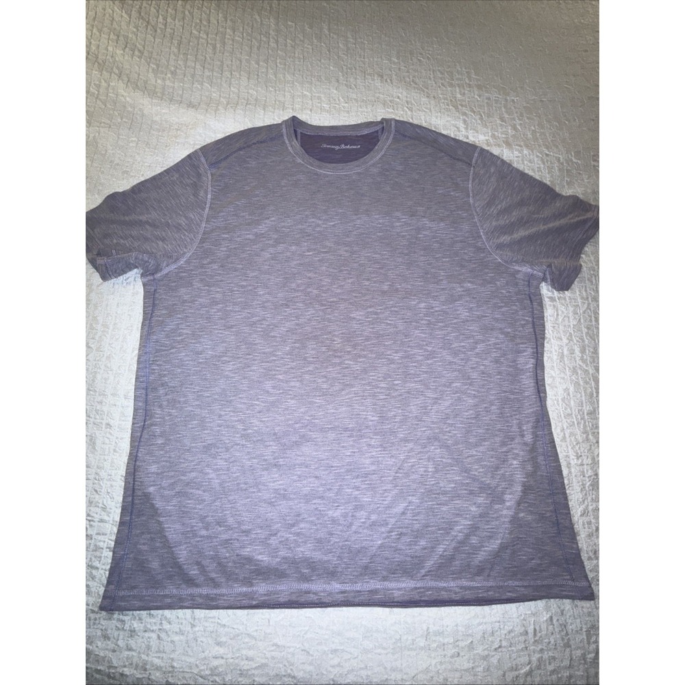 Tommy Bahama Mens 2XL Crew Neck Short Sleeve T-Shirt Coolmax Purple